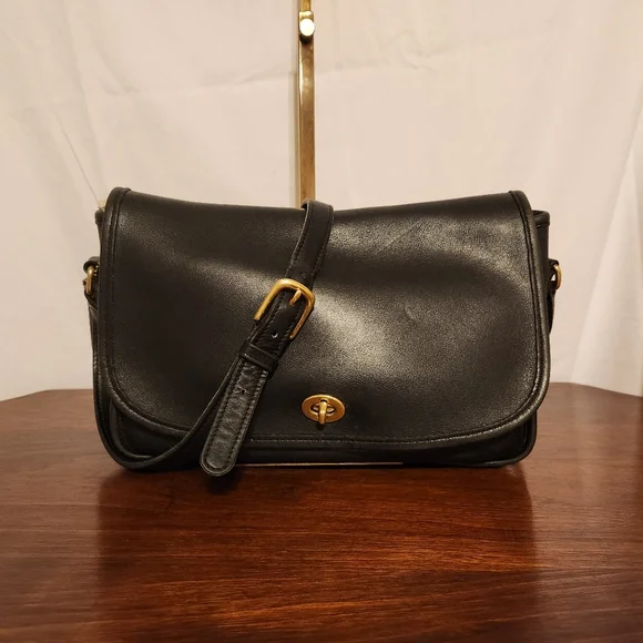 バッグ Vintage Coach City Bag Dark Navy Leather Vintage Coach City Bag Crossbody Purse Black Leather | eBay
